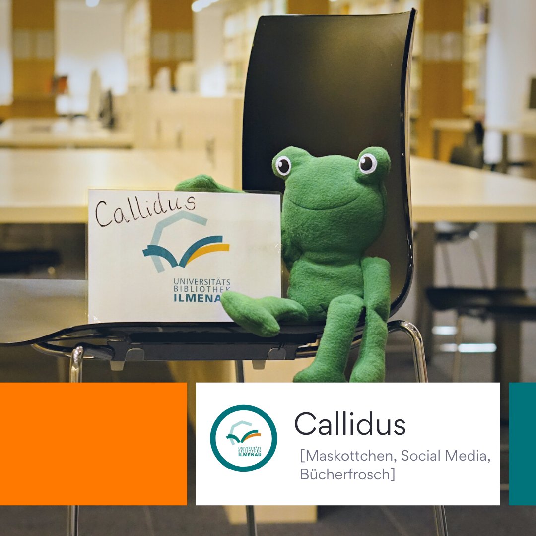 UBIlmenau's tweet image. Unser Frosch hat einen Namen! Wir dürfen vorstellen: Callidus 🐸
Das ist lateinisch und heißt unter anderem klug. Callidus wird  vor allem auf #Instagram aber auch hier herum hüpfen und gern eure Fragen zur Bibliothek beantworten!
#UBIlmenau #TUIlmenau #BibliothekenTH #Frosch