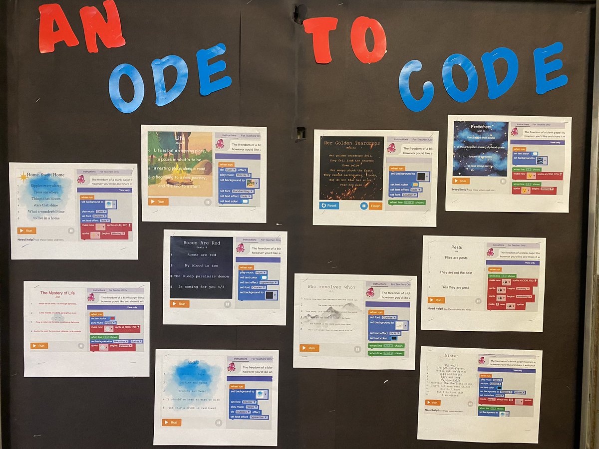 eileen_lennon's tweet photo. @TEAM74Q writes some great #codepoems @codeorg https://t.co/n83yvRex1W