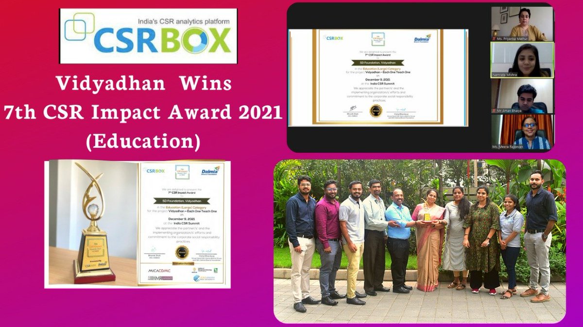 VidyadhanIndia's tweet image. to make &quot;access to education&quot; a reality for needy students across the country. This journey wouldn&apos;t have been possible without our students, who inspire us every day to keep working towards a better future for the underserved communities.
#csrimpact #education #csrbox