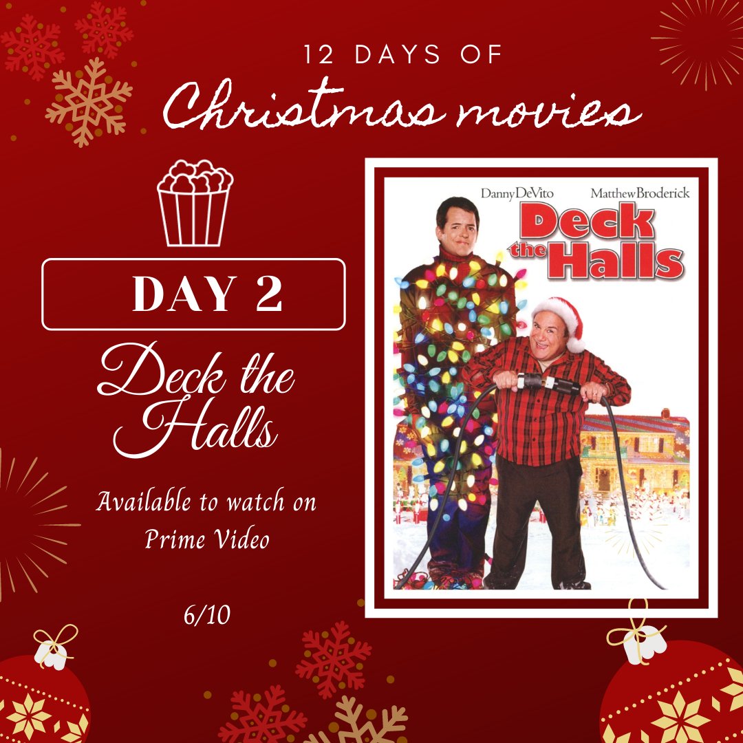🎄12 Days of Christmas Movies🎅
A bit of festive fun- counting down the days until Christmas with a movie to watch a day. Give yourself a break😉

Day 2- Deck the Halls 🍿

#christmas #unilife #students #12daysofchristmas #moviecountdown #christmasmovies #12daysofchristmasmovies
