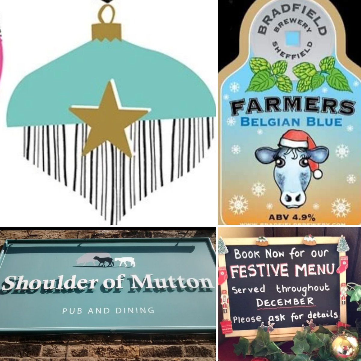 Why not take a look at our delicious festive menu served throughout December! 
2 courses £14.95
3 courses £17.95
(Bookings only please for our festive menu!) Contact us via our website, Facebook or call 0114 286 4733. A warm welcome awaits! #Food #realale #Christmas #sheffield