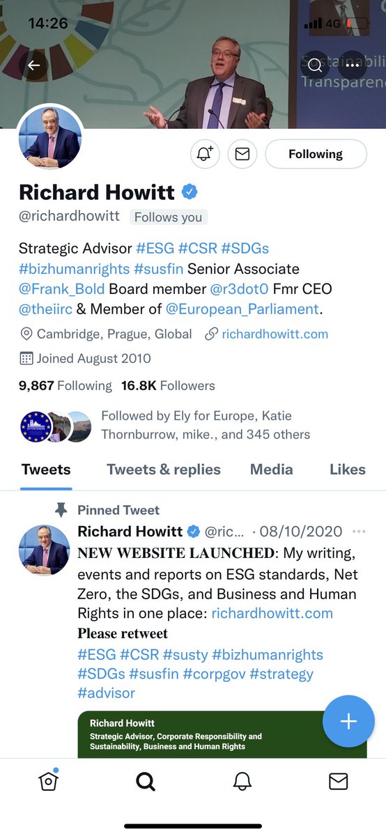 johnelworthy's tweet image. Maybe time ⁦@richardhowitt⁩ for an update on your Twitter profile? #helpfulhack