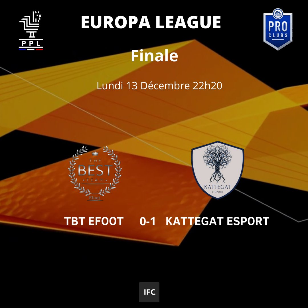 🇪🇺EUROPA LEAGUE🇪🇺 

🎉Félicitations a <a href="/KattegatEsport/">kattegat MPLS</a> qui remporte l'#EuropaLeaguePPL saison 8

Bravo au @Elpoi59K, finaliste de cette compétition.
Score 1-0 🎖 <a href="/rtducp1/">𝐑𝐓_𝐄𝐒𝐏𝐎𝐑𝐓</a> @TousClub <a href="/RTduCP/">RT du Club Pro</a> <a href="/GamingRTweeters/">Gaming RTs</a> @the_ifc_ @ILOVEPROCLUB1 <a href="/EsportsTweeter/">Esports RTs</a> #retweet #LiguePPL #FIFA22 #Finale