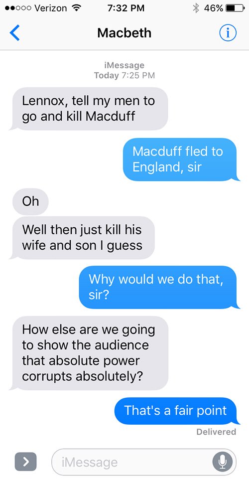 macduffie44's tweet photo. Leaked messages from the late Macbeth 😌😌😌 https://t.co/qGYdSDqMG1