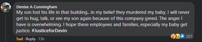 BaseballFidel's tweet photo. Devin Burton graduated high school in 2019. After hearing about severe weather, his bosses at Mayfield Consumer Products told him and his coworkers that they'd be fired if they left the line. Him and 8 others are dead because of their bosses desire for profit. #JusticeForDevin https://t.co/ENUtfc2Jlr