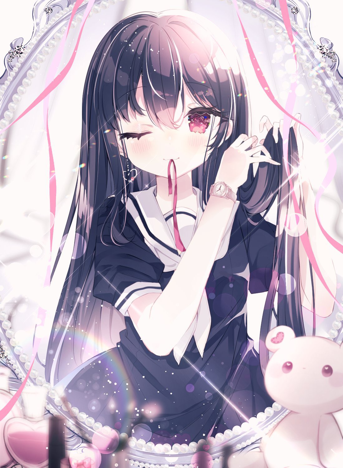 マコミック V Twitter Rt Sora121 2 マコちゃん Maccormick 4 4 に綺麗 な鏡の中に映る めちゃくちゃ可愛い女の子のイラストを描いて頂きました 透き通るくらい綺麗なイラストなのに 表情とか仕草も最高に可愛く表現してくれてて もうニヤケる事