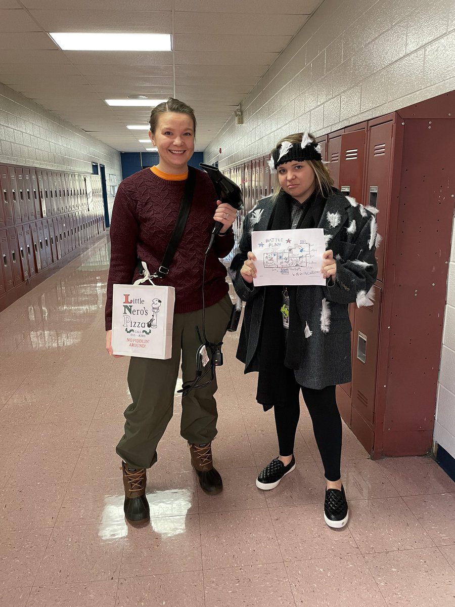 I spotted Kevin McCallister and Harry in the hallway this morning! <a href="/STE_Stallions/">Stewartsboro Elementary</a>