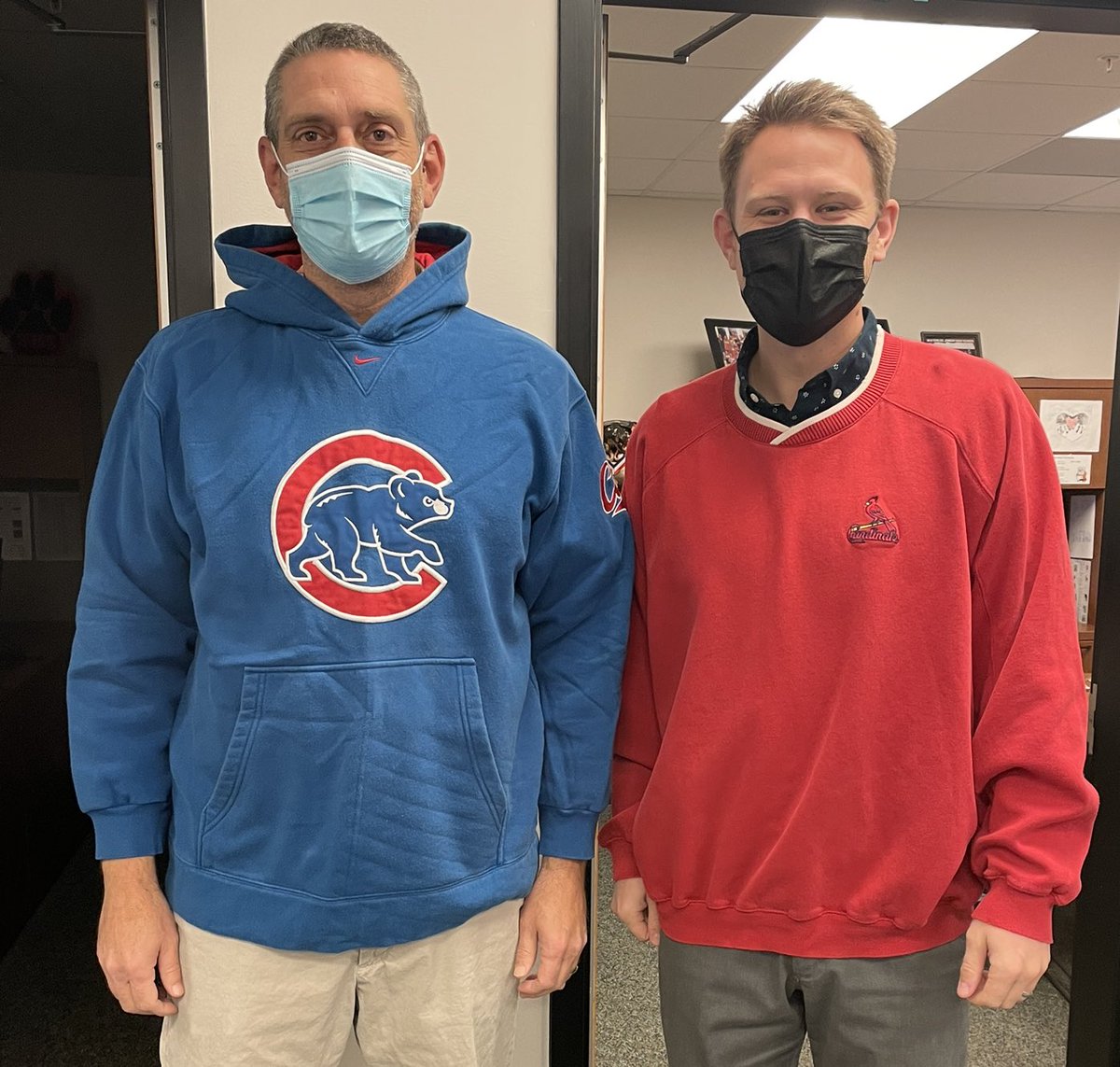 Wcusd5G's tweet photo. Ugly sweater day. Which sweater (not person) is uglier? https://t.co/MHPDreJCzD