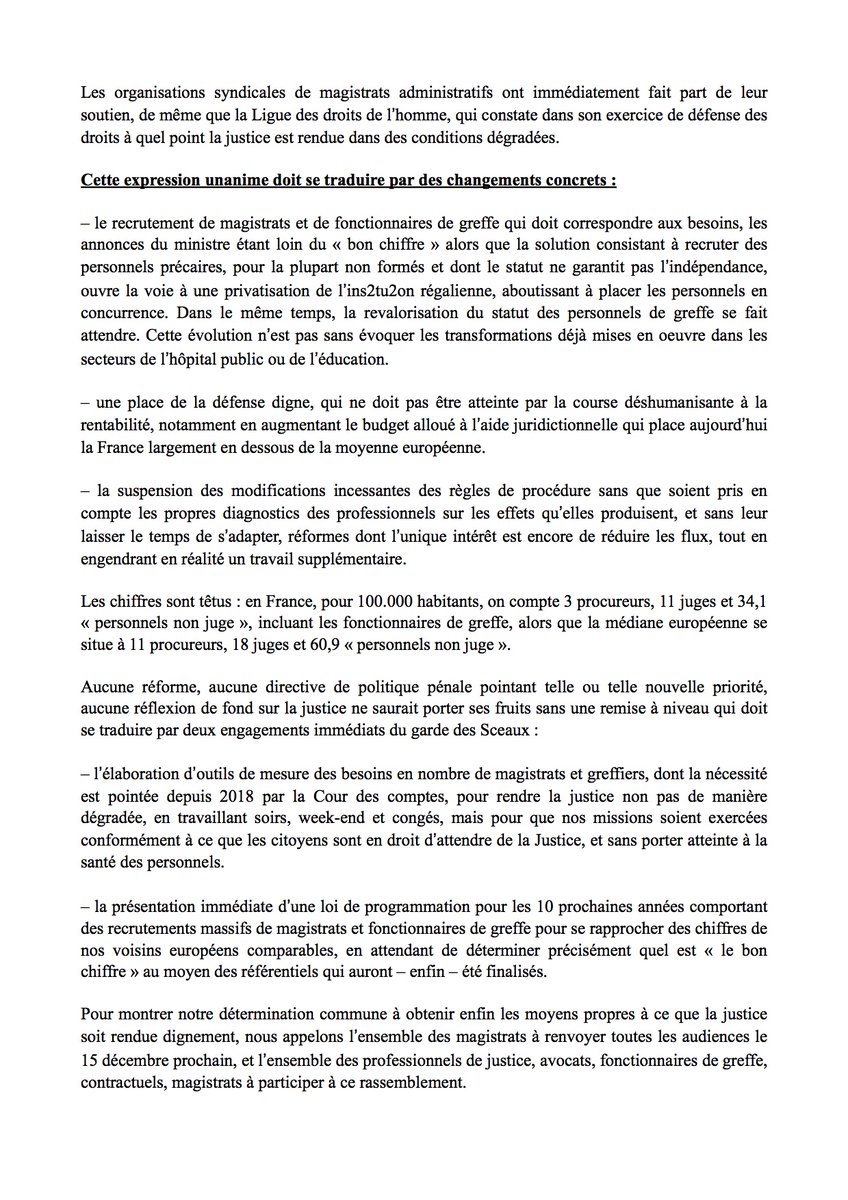 Mobilisation nationale pour défendre le service public de la Justice
Rendez vous demain 15 décembre à 11 heures au TJ de Toulouse
#JusticeMalade