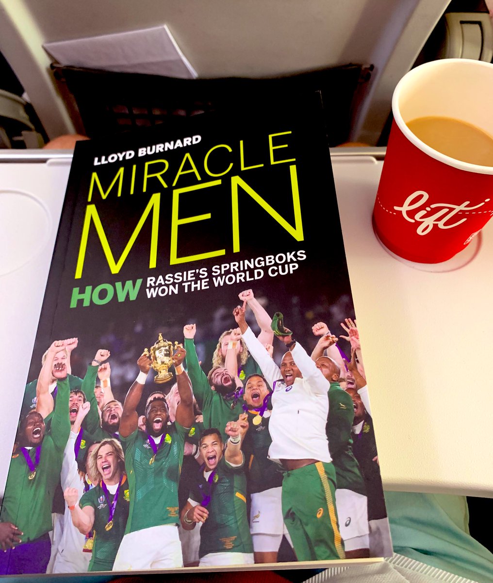 Charldutoit37's tweet photo. I received an early Christmas present from friends last night. I started reading it on the ✈️ today.

I already got goosebumps, just reliving some of those special moments and getting an glimpse into their journey!

I’ll recommend it to any sports fan! 👏🏻

#Holidaymode https://t.co/zkhzRIaD53