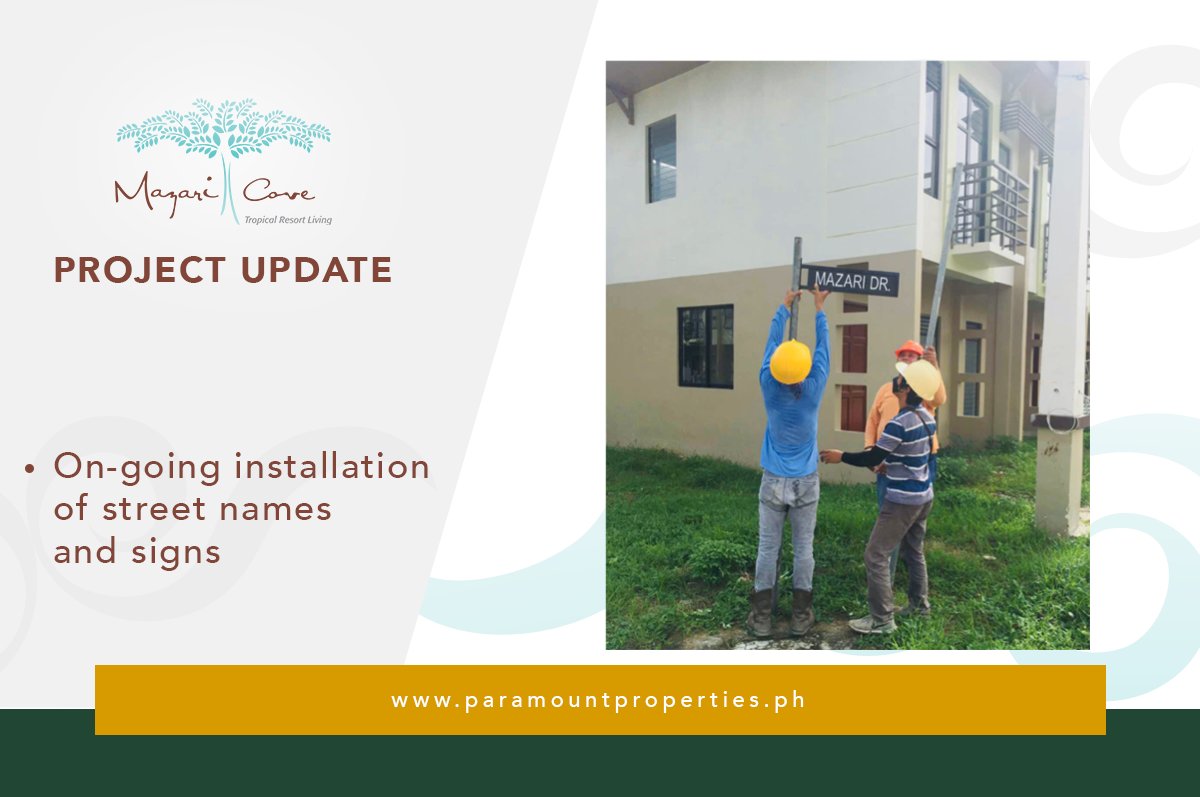 paramount_ph's tweet photo. We are happy to bring good news of the ongoing improvements at #TheMazariCove.
 Please Like and Share.
#OwnAHomeNow #KaParamountTayo https://t.co/12AA5eYXk7