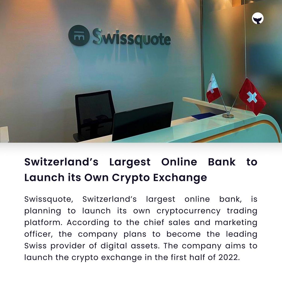 _CryptoWhaler's tweet photo. Switzerland's largest online bank has plans to launch its own crypto trading platform.

Tags:
#IndianWhaler #IndiaWantsCrypto #crypto #cryptofyingindia🇮🇳 #wazirxwarriors #cryptocurrency #CryptoSetsYouFree #Switzerland #cryptoexchange https://t.co/xOIQrgYEqG