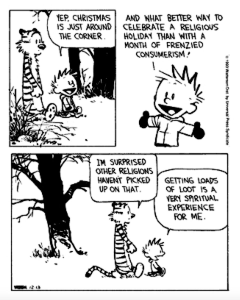 Irish4theyear's tweet photo. Just thought I would stick this in here..ya know, for the spiritual experience. 
#atheist #CalvinandHobbes https://t.co/7ZtxkhfcYW