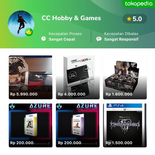henrykern's tweet photo. Semakin mudah belanja produk CC Hobby &amp; Games di Tokopedia. Cek aja, pasti ada yang kamu suka
https://t.co/BIIFKCG4Pk https://t.co/zCwftE5tDi