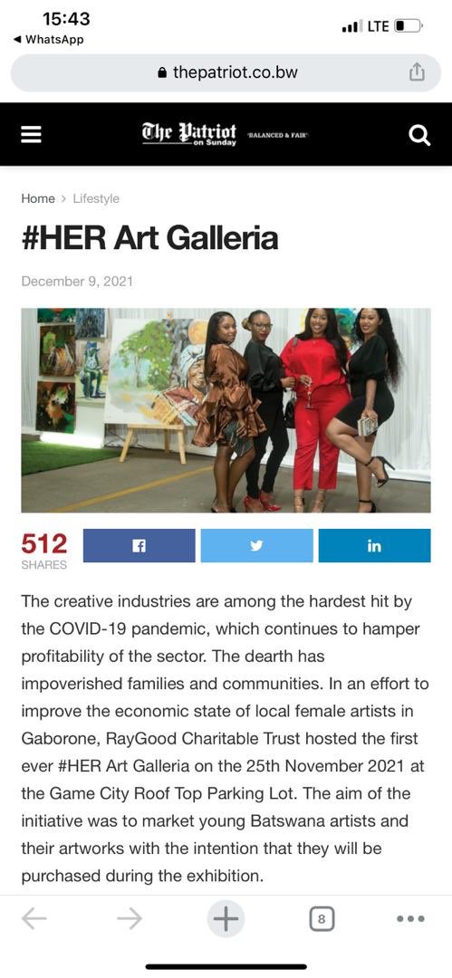 EXTRA EXTRA!! READ ALL ABOUT IT!

Follow the link below to read more about the recent Art Galleria that we held. A piece by ⁦<a href="/The_PatriotBw/">The PatriotOn Sunday</a>⁩

thepatriot.co.bw/her-art-galler… ✨👏🏽