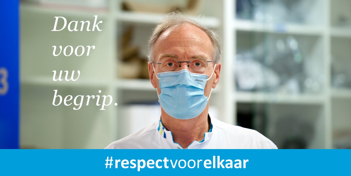 CWZ-chirurg Andries: ‘Ik begrijp het ongemak als een afspraak niet door kan gaan. Maar tóch: niet eerlijk zijn over je gezondheid is risicovol. Voor jezelf en voor anderen.’ CWZ roept op tot #respectvoorelkaar. Houd je aan de maatregelen. Zo houden we samen de zorg overeind.