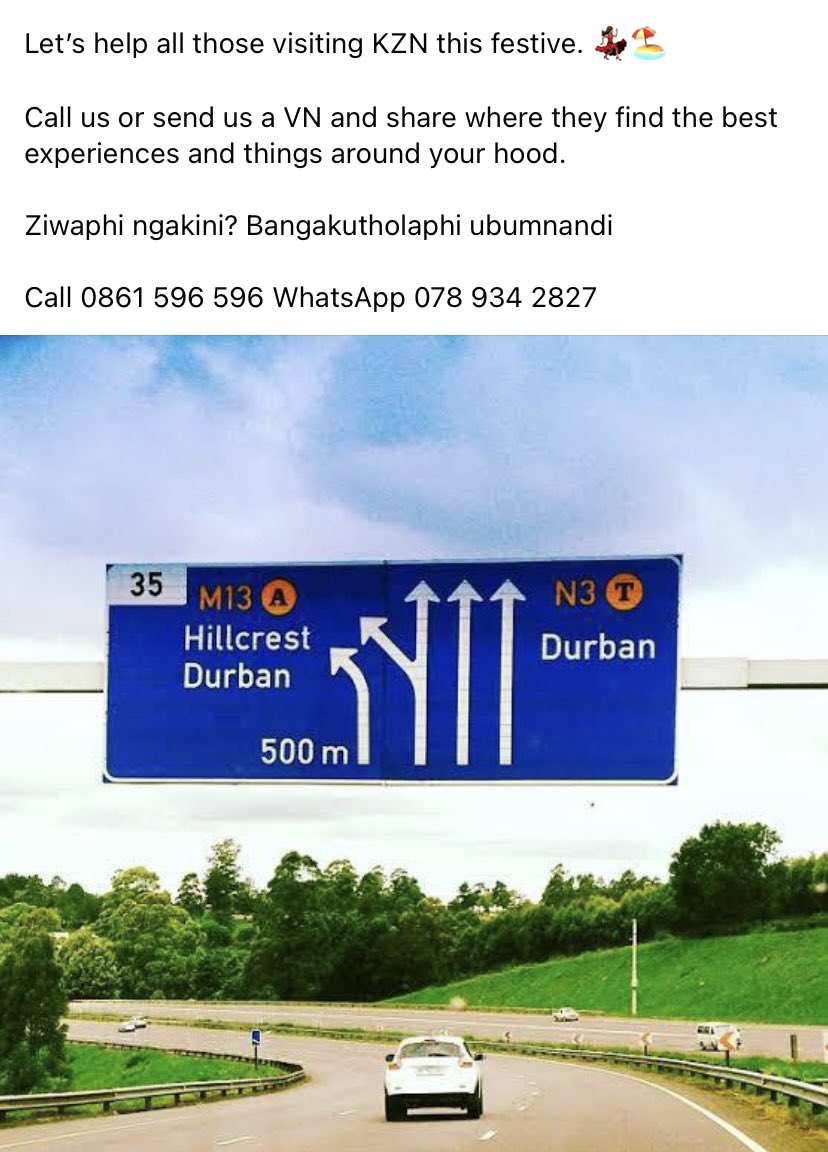 DriveGfm's tweet photo. Tweet us your comments #ThatDriveKZN https://t.co/2psSZ6EFYj
