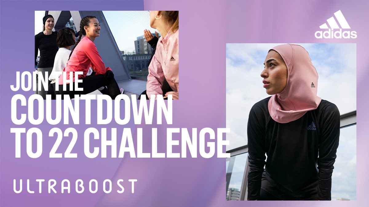 adidas Running on Twitter: the ground running next year with the Countdown to 22 Challenge. With no set distance or time, this is a flexible challenge to support and prepare YOU