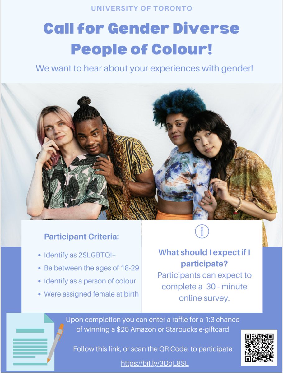 IAM_ResearchLab's tweet image. We are recruiting #BIPOC #genderdiverse 18-29 y/o to participate in an online study. Do you identify as #transmasculine? #nonbinary? #genderfluid? #stud? #agender? #genderqueer? Or any other non-cis identity? We want to hear from you! bit.ly/3DqL8SL