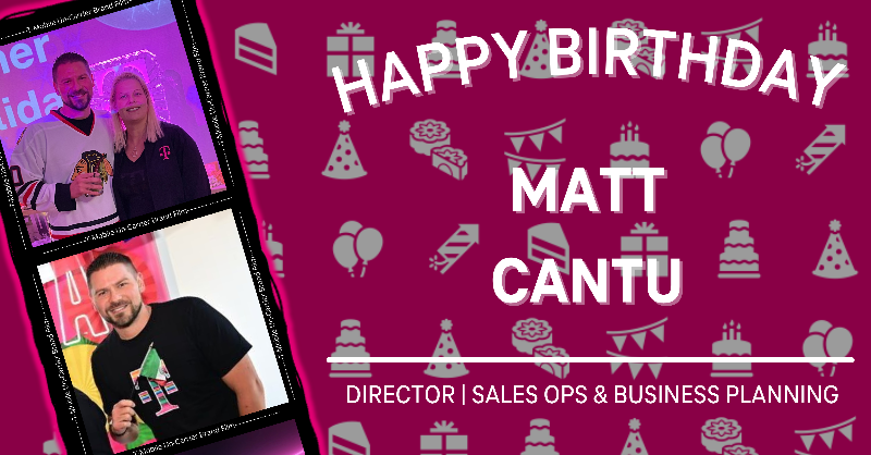 Everyone, join me in wishing @yes_i_cantu a very Happy Birthday 🎂. You are pivotal to our success and I appreciate everything you do for me and the entire Top 100 @Tmobile team each and every day! Thank You! 🥳