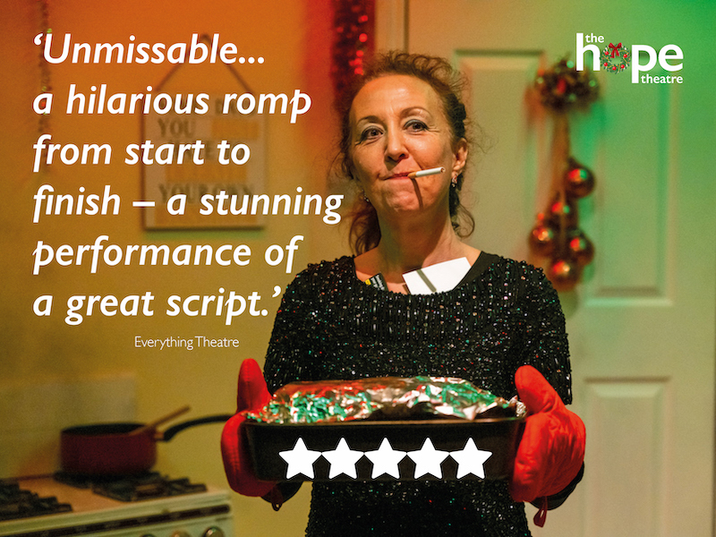 TheHopeTheatre's tweet photo. This week is your last chance to catch the 'unmissable' 21 Round for Christmas, and with some of last week's performances selling out, we encourage you to book while you can for Clare Bloomer's ⭐️⭐️⭐️⭐️⭐️ performance: https://t.co/Z0DNkAba04 https://t.co/UeXzhVdRnv
