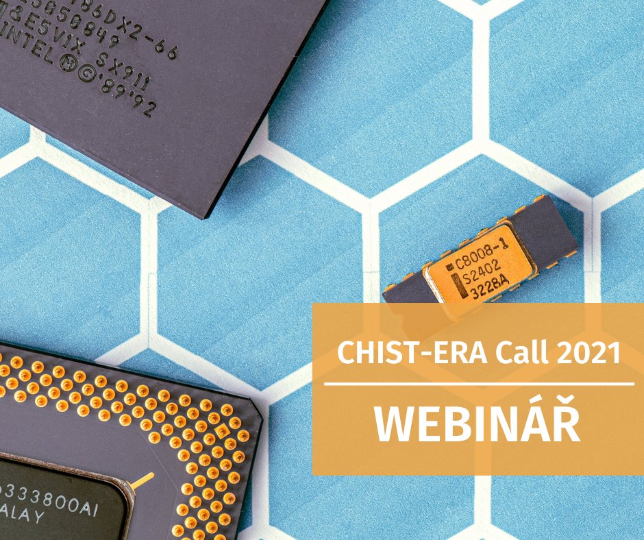 TACR_cz's tweet photo. Všichni výzkumníci z oblasti ICT jsou zvaní na informační webinář k výzvě @chistera_net Call 2021, který proběhne 17. 12. od 14:30. Registrace➡️https://t.co/RG2arQ34Gv #ICT #Call2021 #H2020 https://t.co/KxmyCxuxOJ