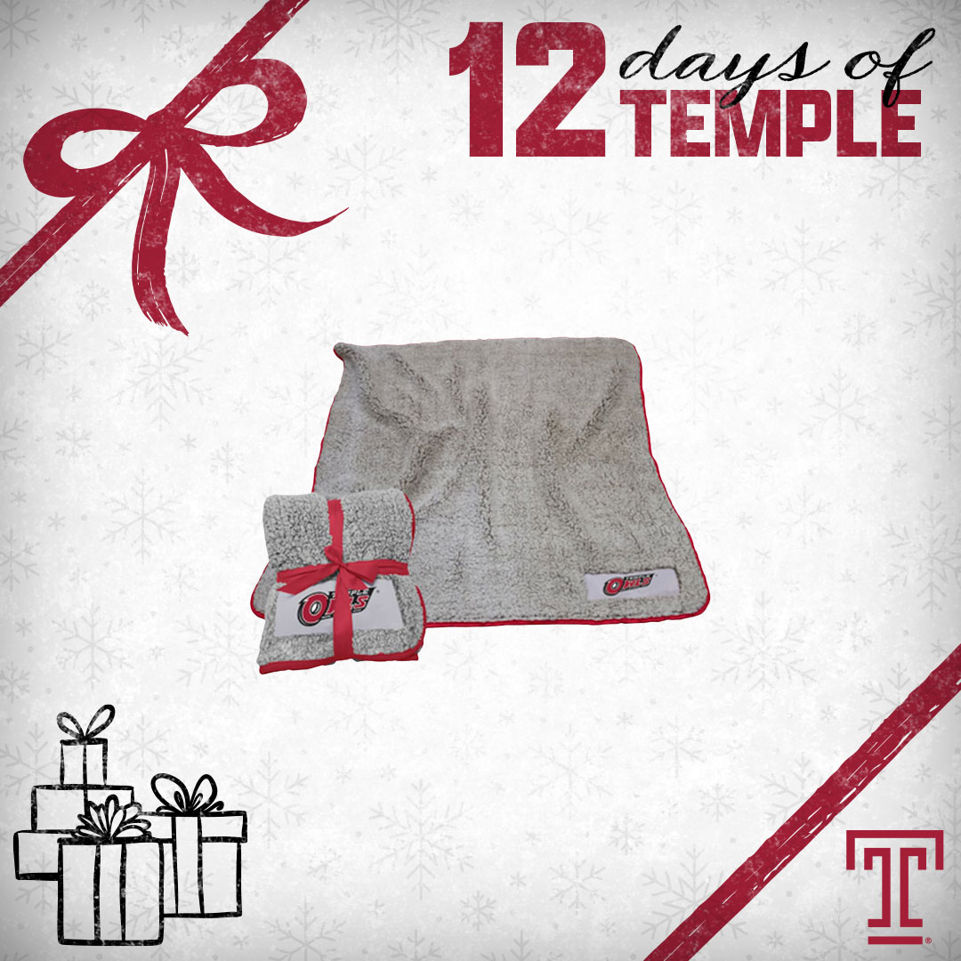 TempleOwls's tweet photo. Who doesn’t love a great blanket?  On the 9th day of #12daysofTemple we are giving away this amazing, soft Temple blanket.  Tag 3 people who would love to have this in their life. https://t.co/kCbpOkBH7M https://t.co/Brt30z8fBv