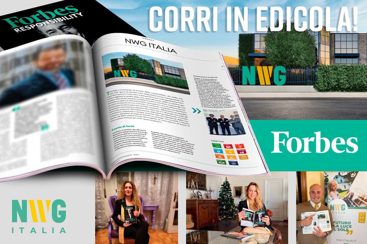 MarcoCalderone0's tweet image. 🗞 NWG ITALIA È IN EDICOLA 🗞

Il 50esimo numero del magazine di Forbes che ha premiato NWG Italia, inserendola tra i 100 Campioni della Sostenibilità, è disponibile in tutte le edicole italiane. 📰