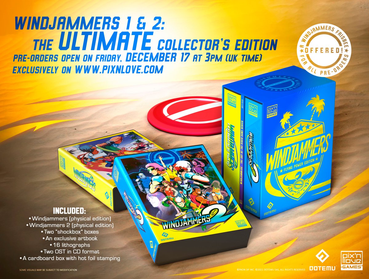 Windjammers 2」のリリースが2022年1月20日に決定。フライングディスク