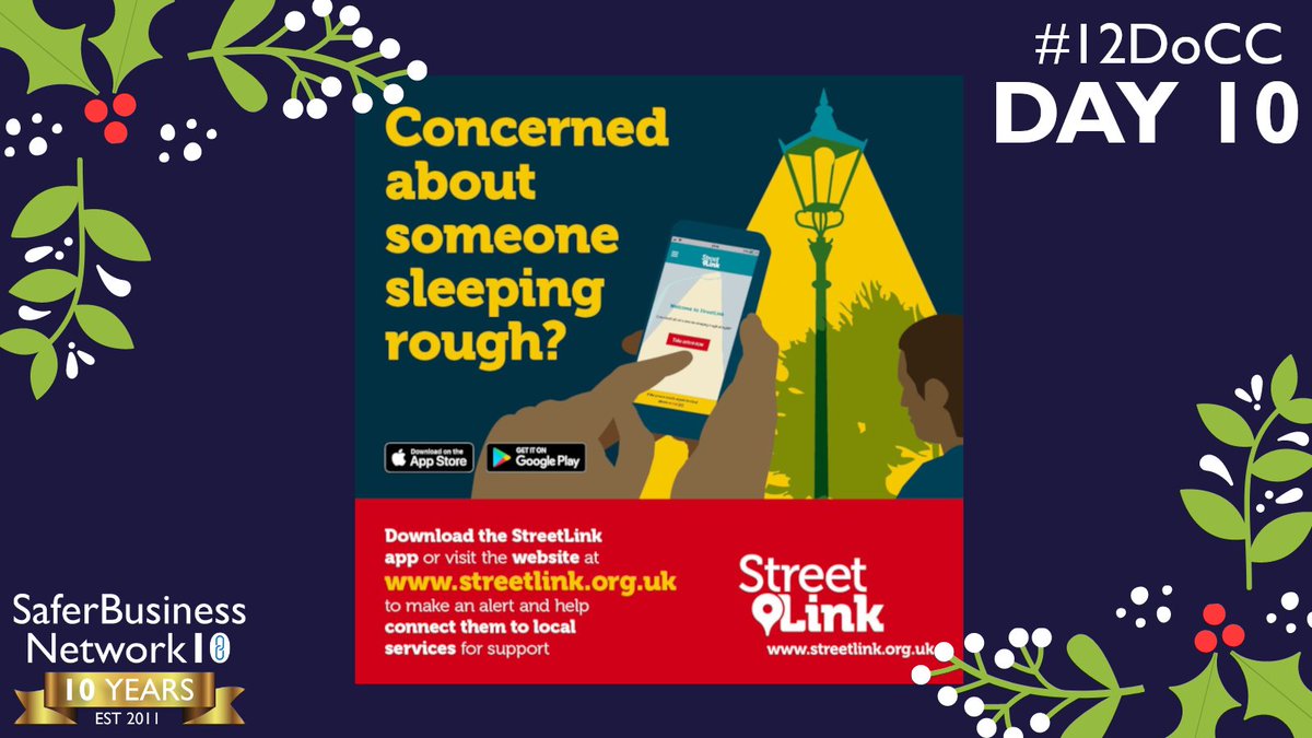 SBN_BCRP's tweet photo. No-one deserves to spend Christmas on the streets. If you are concerned about someone sleeping rough, visit https://t.co/PfV2E8Q88K or download the #Streetlink app to make local outreach teams aware.

#12DoCC @Tell_StreetLink https://t.co/k73Psohat4