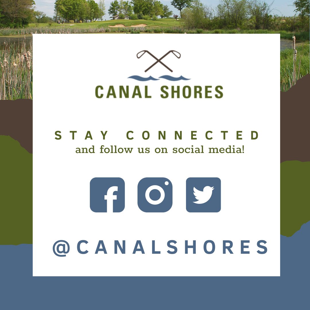 Be sure to follow us on all our social networks, to stay updated on all news, events, and tee times happening at Canal Shores!
Facebook: bit.ly/3oCGRal 
Instagram: bit.ly/3oAWwHh 
Book Tee Time: bit.ly/2XGY6vT