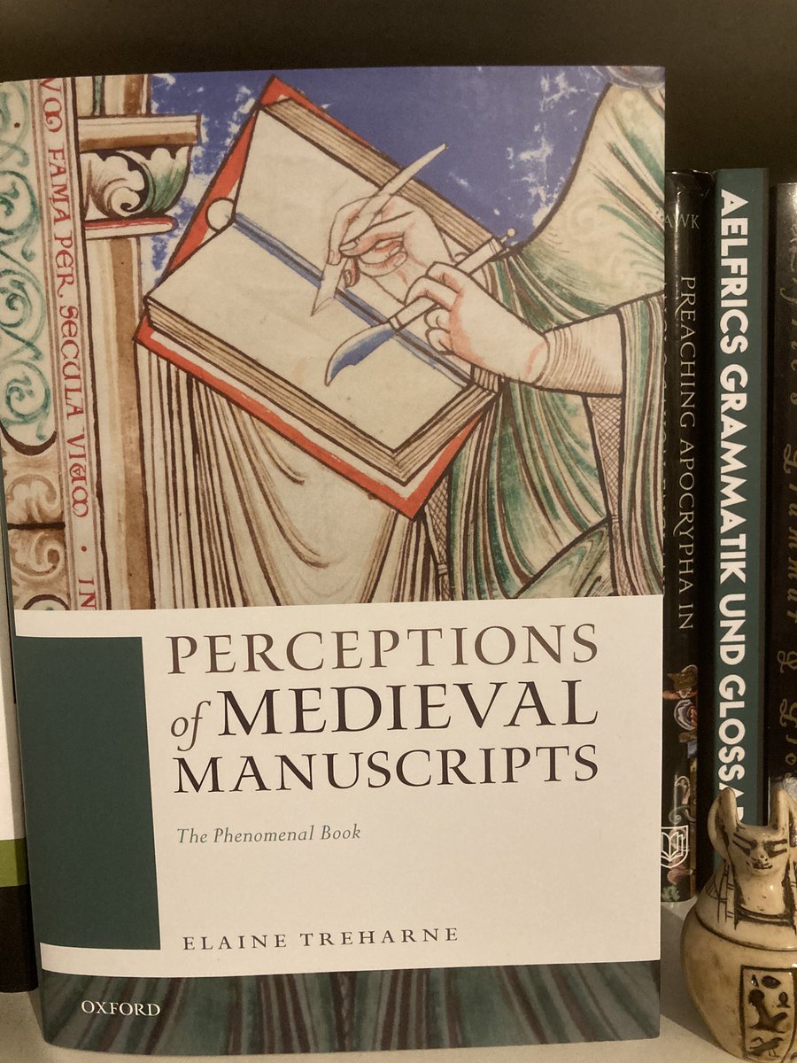 Stewart_Brookes's tweet image. Yay! My Black Friday purchase from @OxUniPress has arrived: @ETreharne’s *Perceptions of Medieval Manuscripts* — took me a couple of seconds to realise that “The phenomenal book” was a clever subtitle and not a reviewer’s comment 😎
