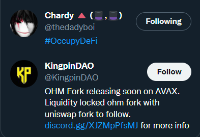 Ok, looks like Chardy is actually the one that rugpulled #kingpindao. If u search his old twitter acct, ChardyBTC, u can see it was changed into the KingpinDAO twitter.