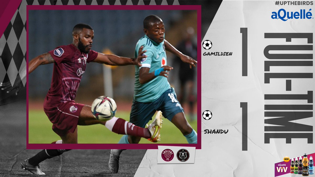 🇫 🇺 🇱 🇱  🇹 🇮 🇲 🇪 
#SwallowsFC
#DStvPrem
🐦Swallows FC1⃣-1⃣Orlando Pirates☠️
#Aquelle