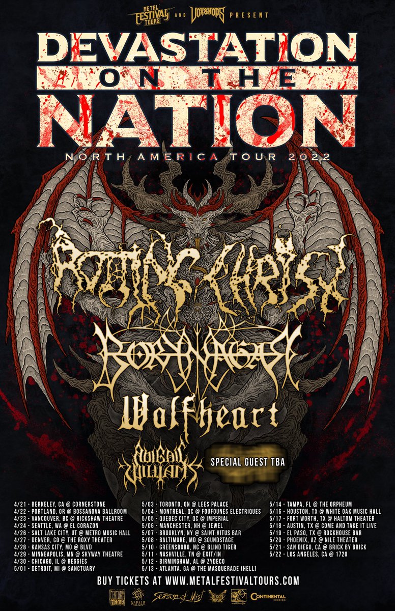 The <a href="/DevastationDOTN/">𝕯𝖊𝖛𝖆𝖘𝖙𝖆𝖙𝖎𝖔𝖓 𝕺𝖓 𝕿𝖍𝖊 𝕹𝖆𝖙𝖎𝖔𝖓</a> kicks off in April/May of 2022!

Get your tickets now!