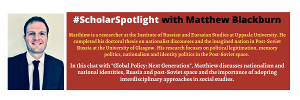 GP_NextGen's tweet photo. 🔔A new #episode of #ScholarSpotlight, the podcast of #GlobalPolicyNextGeneration is online on #Spotify! 
Our 10th episode features an in-depth conversation with Matthew Blackburn (@Matthew98224147) from  @UU_University
📢Listen to: https://t.co/h6Q7bAV4Cz https://t.co/30Q2JNreaM