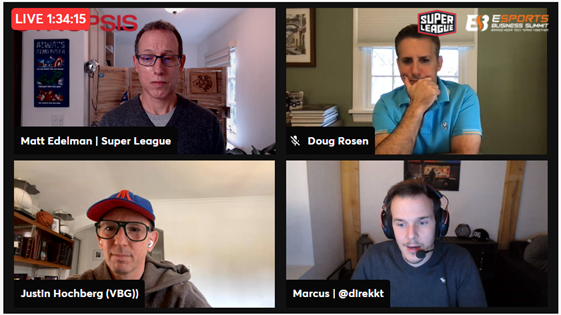 Esportsbzsummit's tweet photo. Masters of the Metaverse: Session 4, our final panel begins to discuss Brand Strategies for The Metaverse with panelists from @ViacomCBS, @RumbleLeague and @VBG_Intl  moderated by @JoinSuperLeague #metaverse #thefutureofgaming https://t.co/xQeuPl5npF