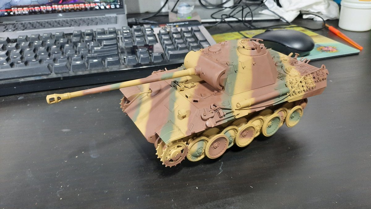 My first 3 tone camo. Execution isn't perfect, but the effect is almost exactly what I had imagined, so pretty happy! <a href="/TamiyaUSA/">Tamiya America, Inc.</a>