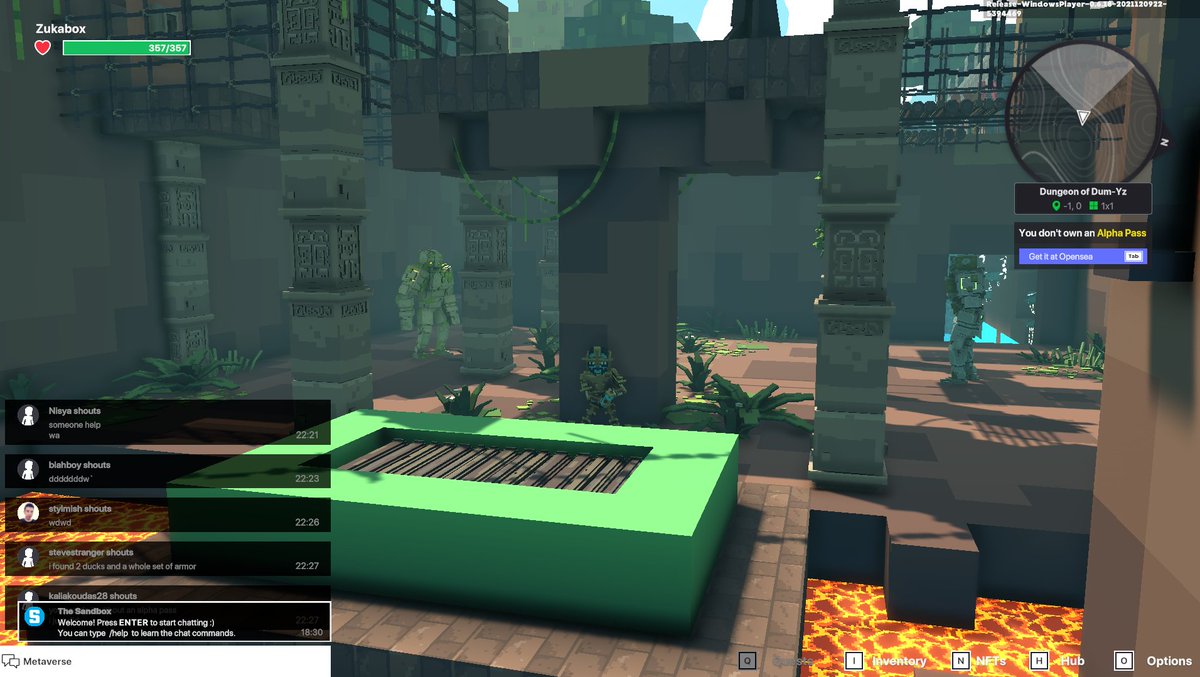 Zukabox1's tweet photo. @TheSandboxGame 2 golems can't take me down. because look at my armor outfit  😎😎 haha https://t.co/0b1vJ3EnKA