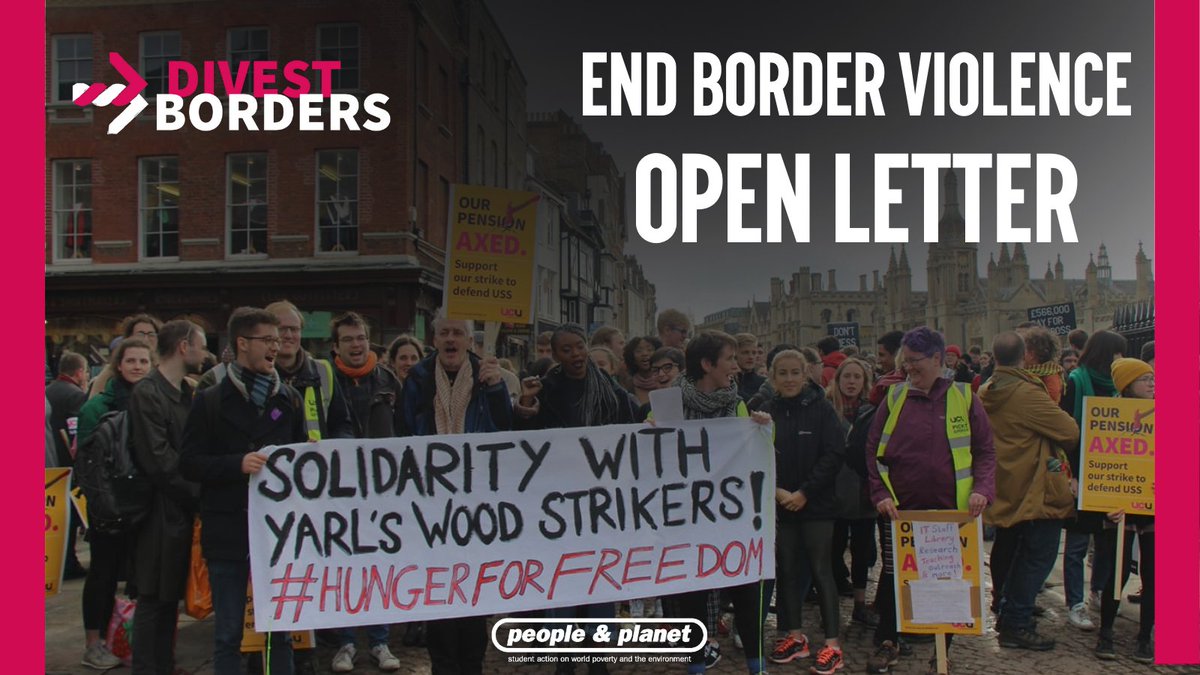 🚨 Calling all university workers 🚨 Through their investments, contracts and partnerships, universities across the UK are complicit in violence against people who move across and within borders. We need students and staff alike to make it clear that this is unacceptable❌