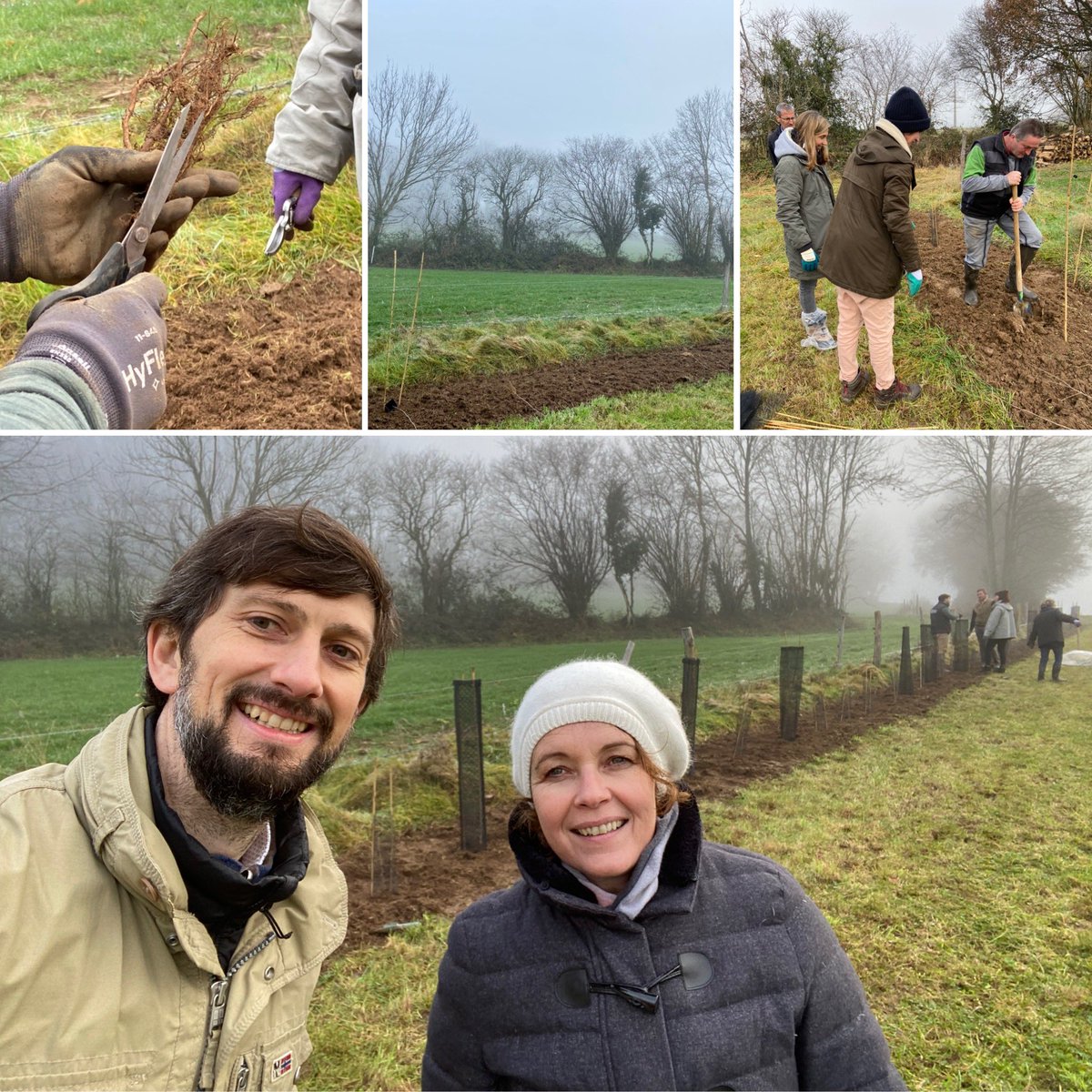 Aujourd’hui on plante des arbres à Néaud, Pays de Loire 🌳 !! En partenariat avec le <a href="/WWFFrance/">WWF France 🐼</a> et <a href="/ChambagriPdL/">Chambres agri PdL</a>, #APBO &amp; <a href="/belcorporate/">Bel Group</a> s'engagent pour un modèle d'agriculture durable. Merci à tous pour cette belle journée ! #agroforesterie #mon1erArbre