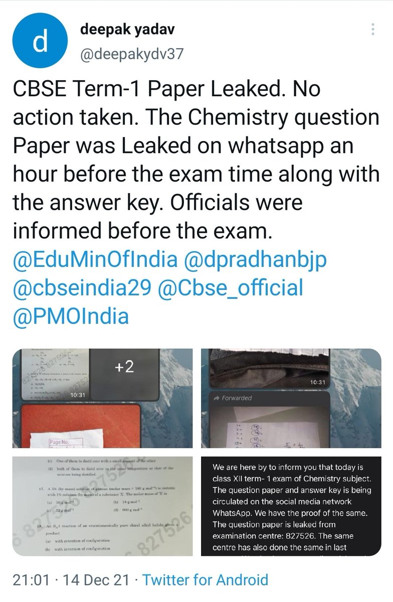 deepakydv37's tweet photo. @AllCBSENews Paper Leaked. https://t.co/2v9Bix1rlQ