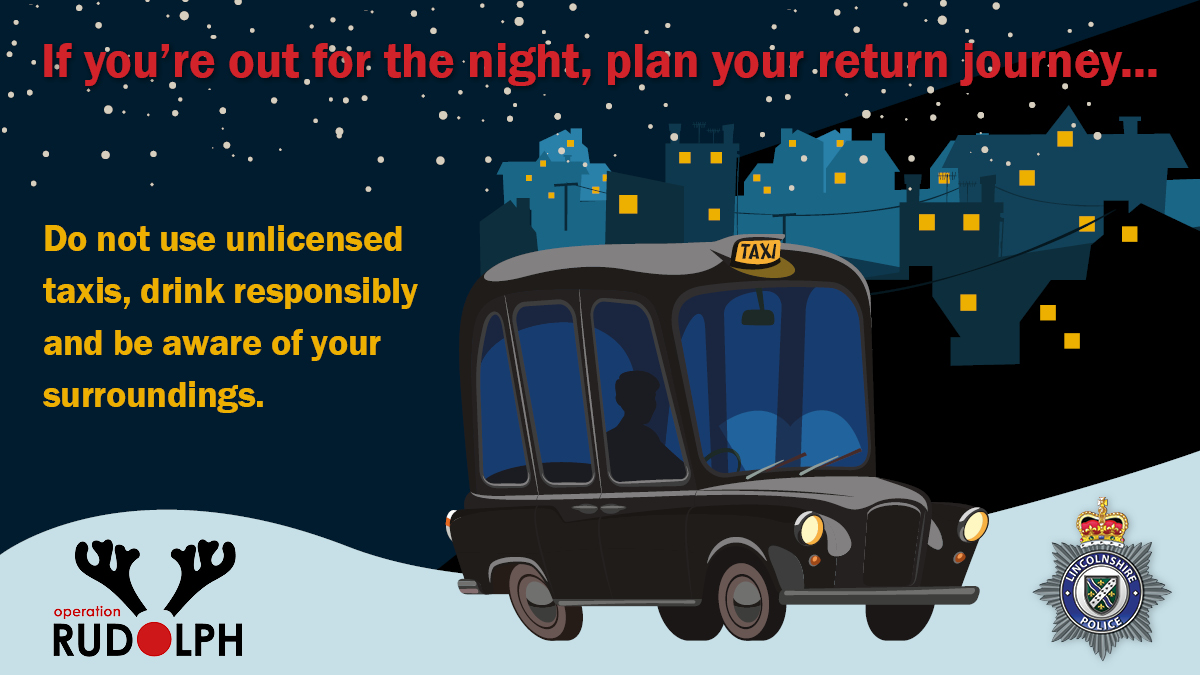 If you're out for the night this weekend, plan your safe journey home. Do not use unlicensed taxis, drink responsibly, and be aware of your surroundings. #OperationRudolph

ow.ly/Cmqo50Hac6L