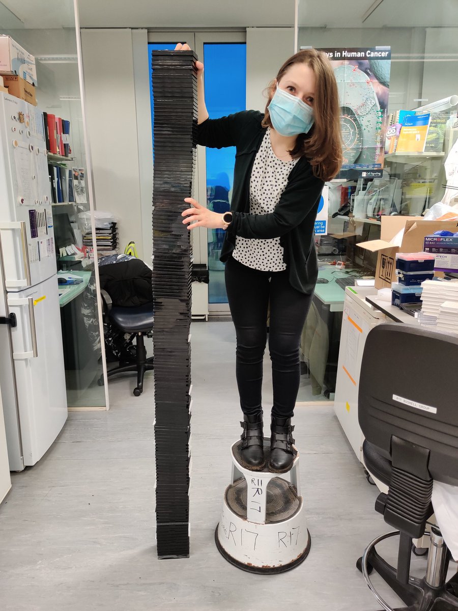 PhDone! Have a look at my tower of some of the 384-well plates I kept throughout my PhD 

@CRUK_BI <a href="/CR_UK/">Cancer Research UK</a> <a href="/AcademicChatter/">Academic Chatter™</a>