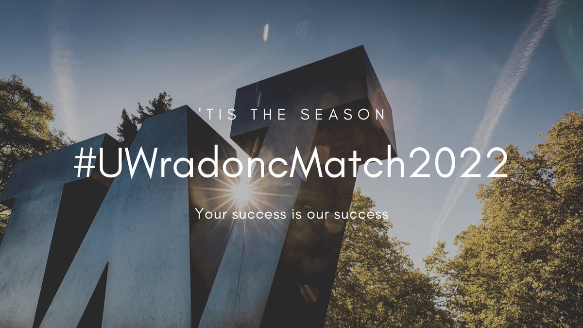 It's the most wonderful time of the year...#radonc resident interviews start today for #match2022! ✨ Follow along at #UWradoncMatch2022 for resident info, faculty insights and more.