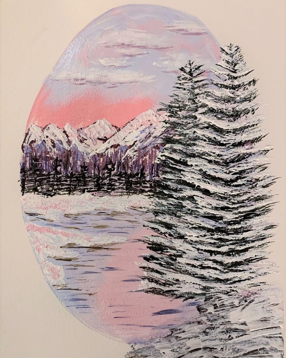 HelloMeanwhile's tweet image. Some gorgeous work from Brushstrokes Courses&apos; students, they&apos;ve been exploring texture with Bob Ross inspired winter wonderland acrylic painting. If you&apos;d like to learn to paint or improve your skills then we highly recommend Laura! 

brushstrokes.courses