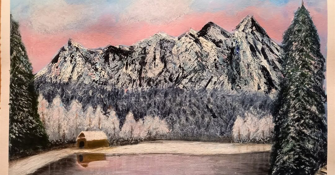 HelloMeanwhile's tweet image. Some gorgeous work from Brushstrokes Courses&apos; students, they&apos;ve been exploring texture with Bob Ross inspired winter wonderland acrylic painting. If you&apos;d like to learn to paint or improve your skills then we highly recommend Laura! 

brushstrokes.courses