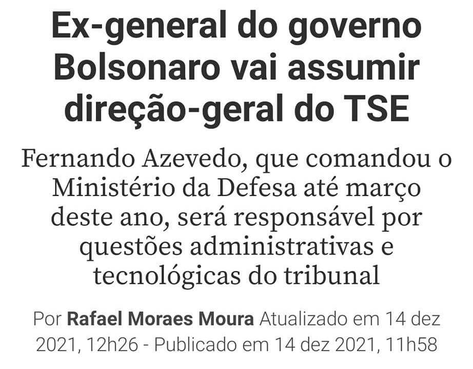 Assessor da presidência STF (Toffoli) 🤝 Ministro da Defesa 🤝 direção-geral TSE 

"Teoria da conspiração"? Não, filhote de Barroso e Djamila Ribeiro: teoria SOBRE a conspiração

Achado do <a href="/pierolei/">Piero Leirner</a>