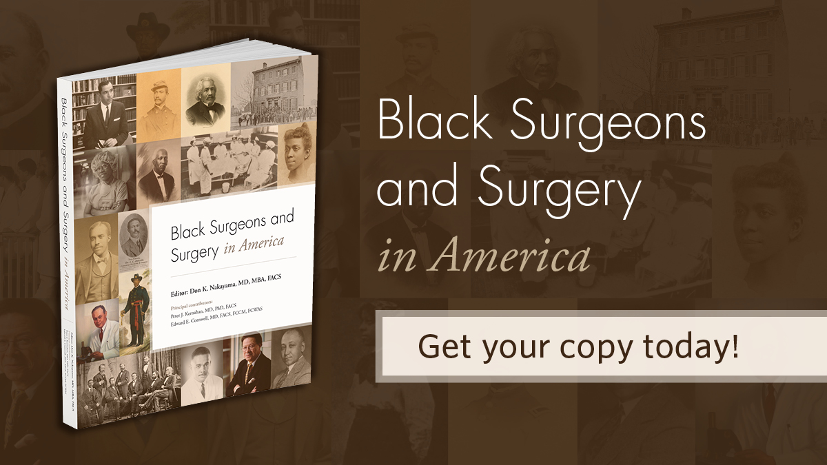 AmCollSurgeons's tweet photo. Black Surgeons and Surgery in America tells the stories of some of the most prominent Black leaders and pioneers in surgery.

You can purchase a printed copy or download a PDF copy at no cost here: https://t.co/tsn09xvNqm https://t.co/IKIJcHi31f