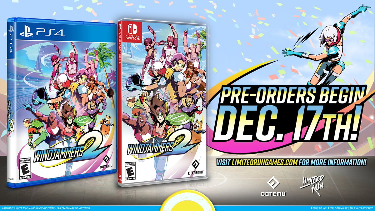 Windjammers 2」のリリースが2022年1月20日に決定。フライングディスク